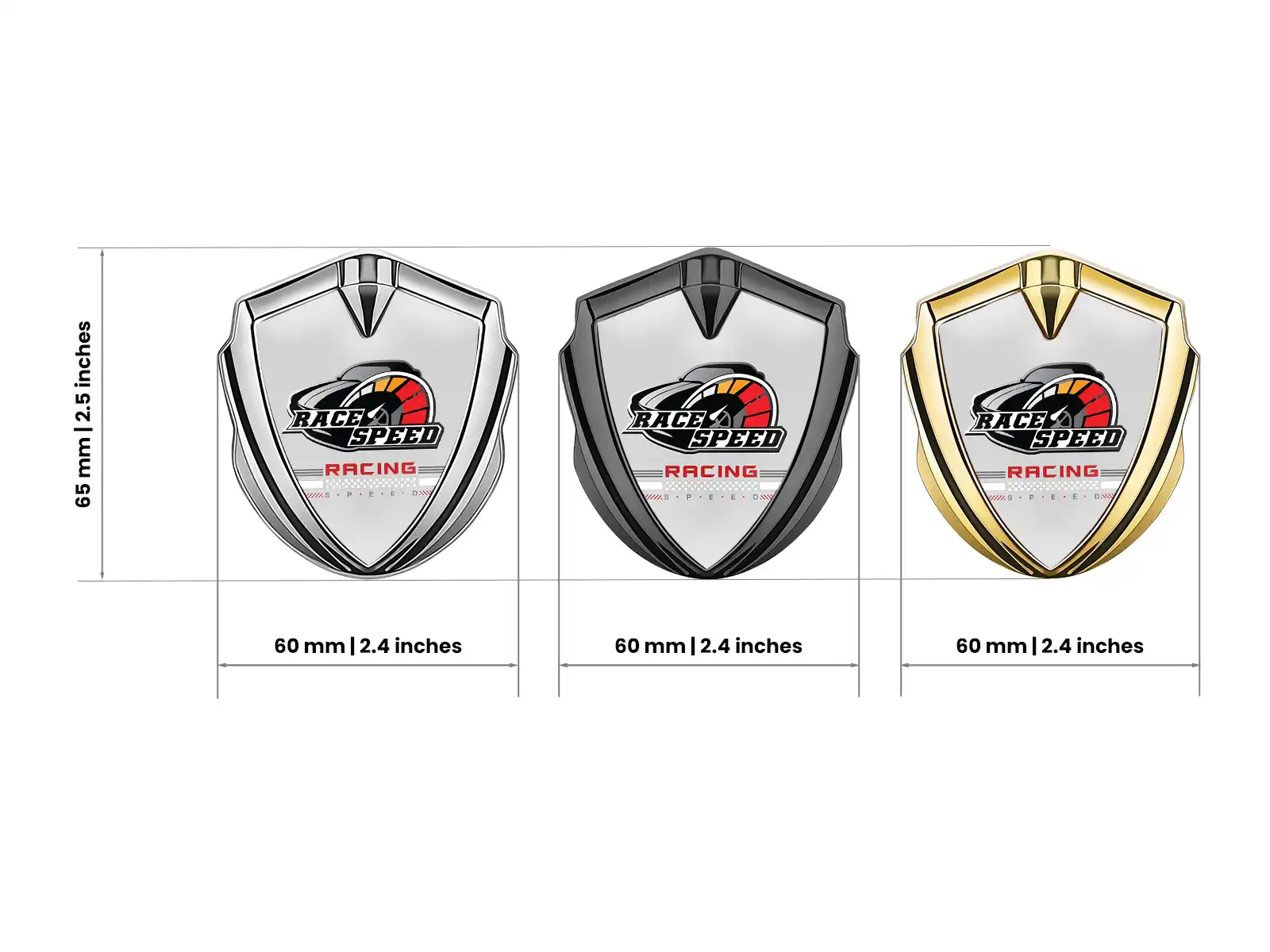 Metal Domed Emblem Design Focused Stylish